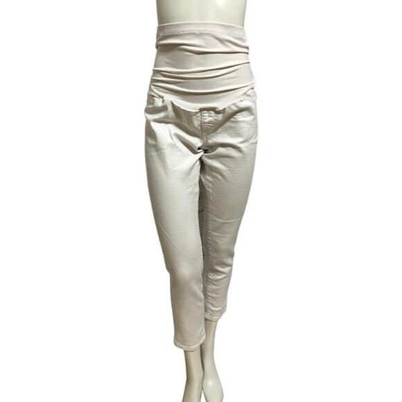 Liz Lang Maternity Ladies Crop Pregnancy Belly Stretch Size Medium - Picture 1 of 1